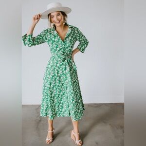 Sweet Lemon Bright Side Button Down Midi Dress